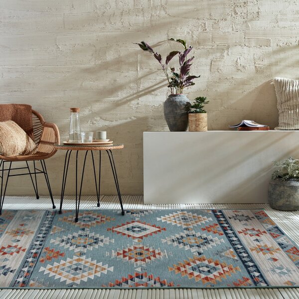 Modrý vnútorný a vonkajší koberec 120x170 cm Avery Blue – Flair Rugs