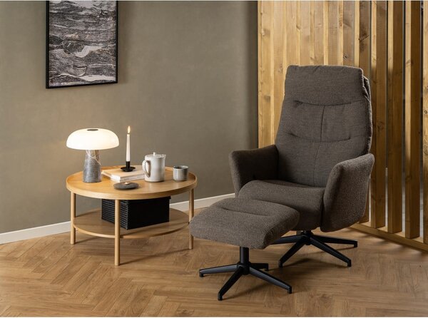 Okrúhly konferenčný stolík v dekore duba v prírodnej farbe ø 80 cm Banbury – Actona