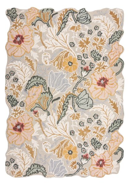 Svetloružový ručne tkaný vlnený koberec 120x170 cm Daphne Shaped Floral – Flair Rugs