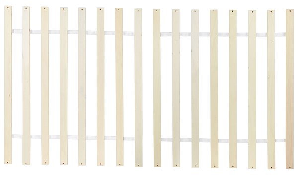 Posteľ svetlohnedá borovicové drevo 90 x 200 cm s čelom a lamelovým roštom minimalistický škandinávsky štýl spálňa