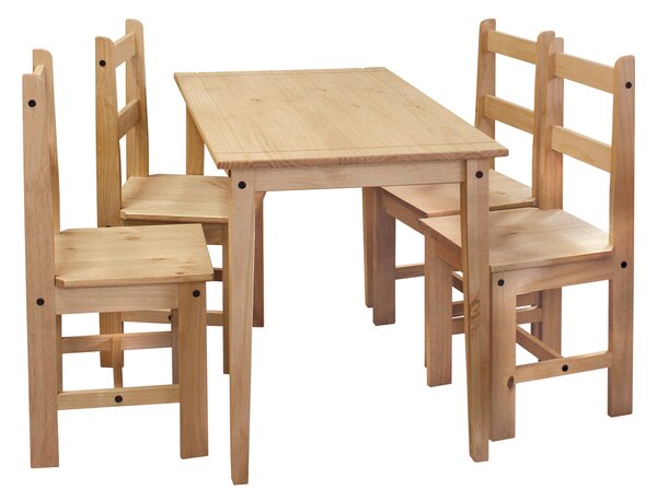 Idea Stôl + 4 stoličky CORONA 2 vosk 161611