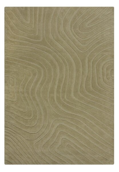 Kaki ručne tkaný vlnený koberec 120x170 cm Mesmerise Sage – Flair Rugs