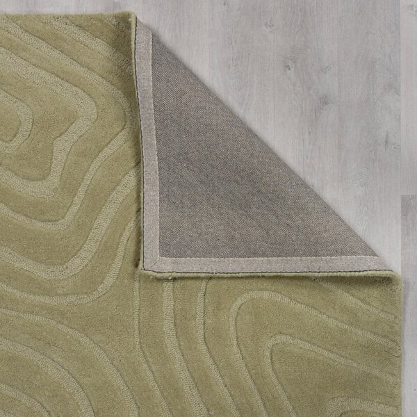Kaki ručne tkaný vlnený koberec 120x170 cm Mesmerise Sage – Flair Rugs