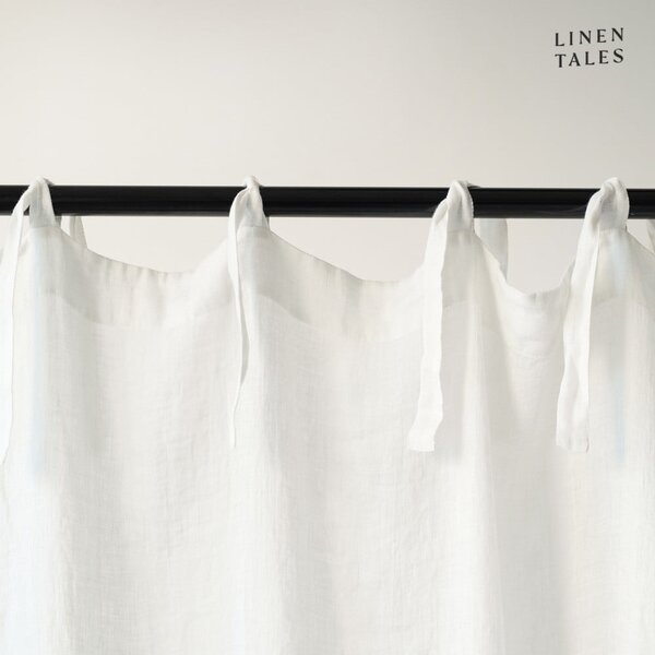 Biela ľanová záclona 130x300 cm White – Linen Tales
