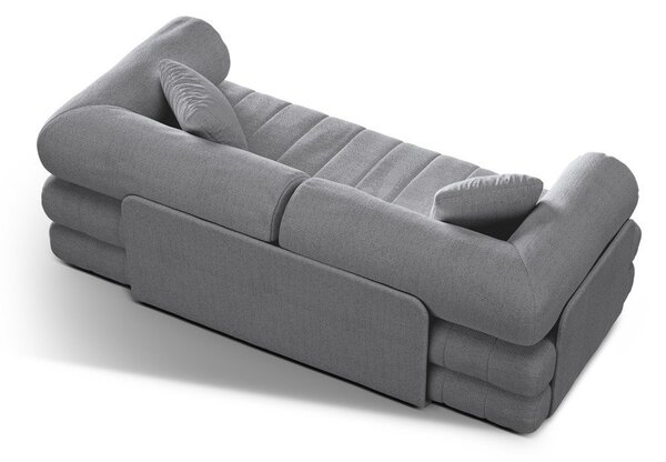Svetlosivá rozkladacia pohovka z textílie buklé 206 cm Kemi – Cosmopolitan Design