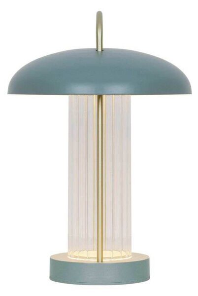 Stolová LED lampa Mirano na batérie, výška 29 cm, prachovo zelená, kov, Zelená, Obývacia izba / jedáleň, kov, Škandinávsky, Stojacie svietidlo