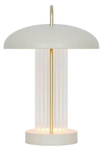 Stolová LED lampa Mirano, béžová, výška 29 cm, kov, Krémová / jantárovo žltá, Obývacia izba / jedáleň, kov, Škandinávsky, Stojacie svietidlo