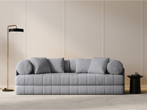 Svetlosivá rozkladacia pohovka z textílie buklé 206 cm Kemi – Cosmopolitan Design
