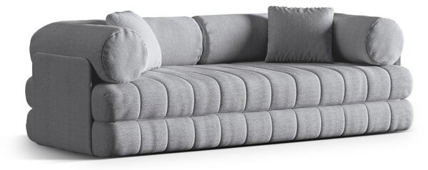 Svetlosivá rozkladacia pohovka z textílie buklé 206 cm Kemi – Cosmopolitan Design