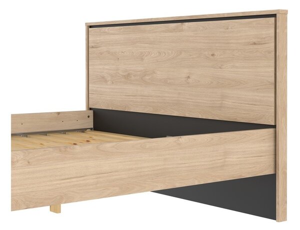 Dvojlôžková posteľ v dekore duba s roštom 140x200 cm v prírodnej farbe Ry – Tvilum