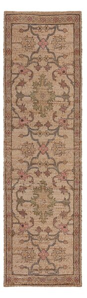 Ručne tkaný behúň s prímesou juty v prírodnej farbe 60x230 cm Celine Jute Global – Flair Rugs