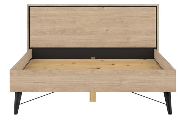 Dvojlôžková posteľ v dekore duba s roštom 140x200 cm v prírodnej farbe Ry – Tvilum