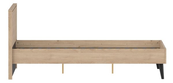 Dvojlôžková posteľ v dekore duba s roštom 140x200 cm v prírodnej farbe Ry – Tvilum
