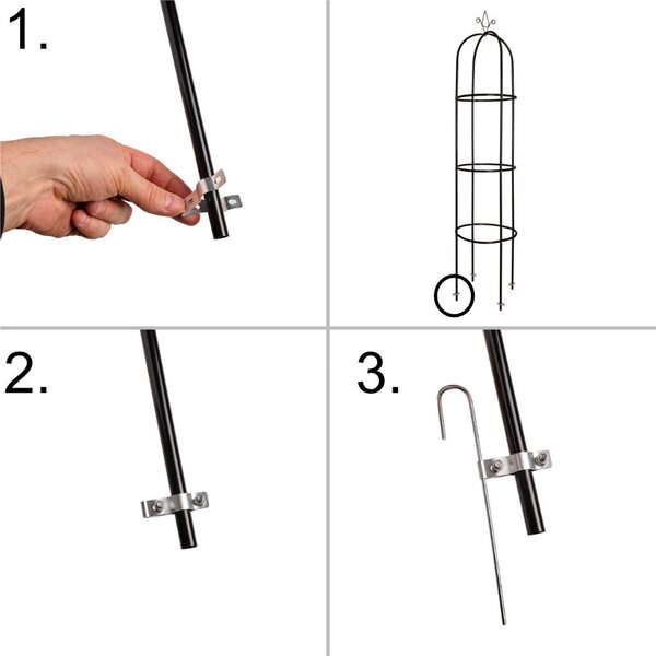 MAXMAX Záhradná kovová pergola LUARO 195 cm - stĺpik