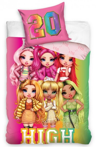 TipTrade Bavlnené obliečky 140x200 + 70x90 cm - Rainbow High Color Style Dolls