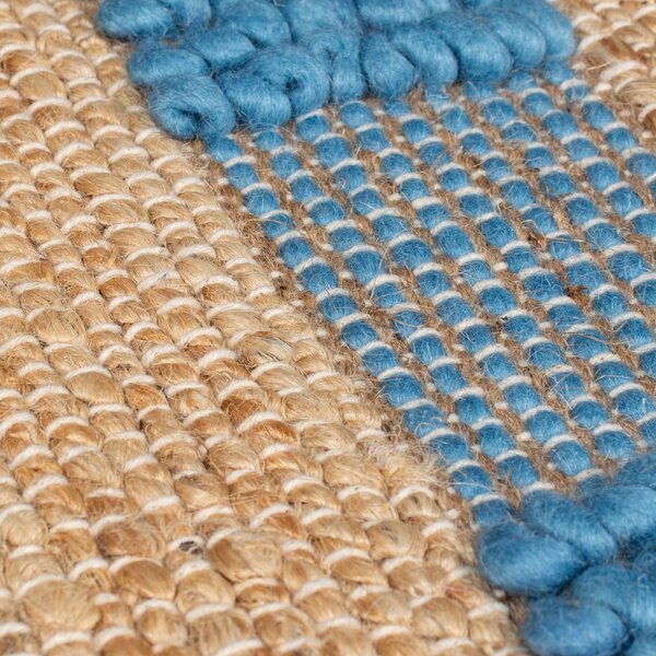 Ručne tkaný koberec s prímesou juty v modro-prírodnej farbe 160x230 cm Medina Jute - Flair Rugs