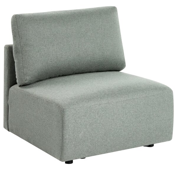 1-miestne modulárne kreslo zelené látkové čalúnenie moderný minimalistický štýl obývacia izba