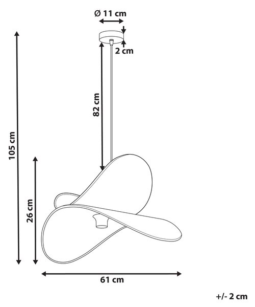 Závesná lampa béžová ľanová 105 cm látkové tienidlo odhalená žiarovka moderný dizajn