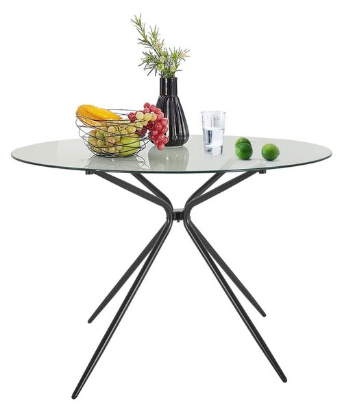 Okrúhly jedálenský stôl so sklenenou doskou ø 110 cm Silvie – Støraa