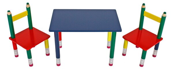 Detský set stôl + 2 stoličky PASTELKY