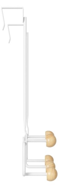 Biely prírodný kovový vešiak na dvere 39 cm Estique - Umbra