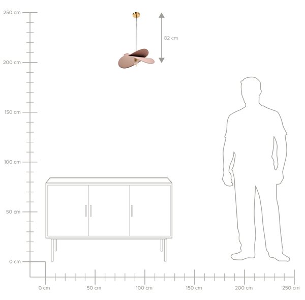 Závesná lampa hnedá ľanová 105 cm látkové tienidlo odhalená žiarovka moderný dizajn