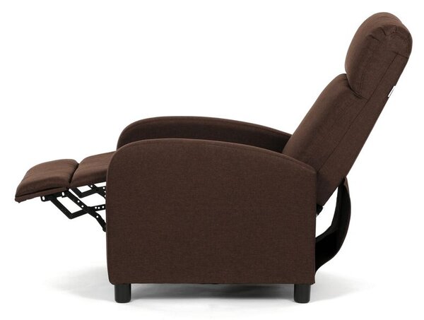 TV-W3397 BR2, Komfortné TV polohovacie kreslo, poťah hnedá látka, 130 kg