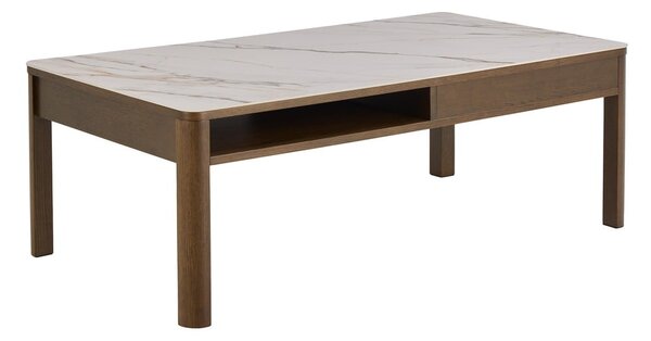 Béžový/tmavohnedý konferenčný stolík s keramickou doskou 70x130 cm Southampton – Actona