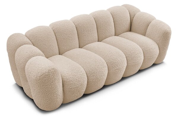 Svetlohnedá pohovka z textílie buklé 232 cm Hippolyte – Bobochic Paris