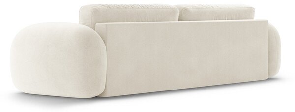 Krémovobiela zamatová rozkladacia/s úložným priestorom pohovka 262 cm Tonale – Cosmopolitan Design