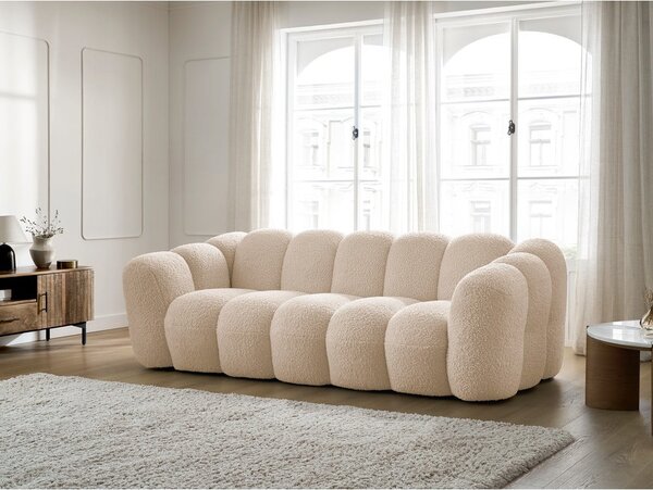 Svetlohnedá pohovka z textílie buklé 232 cm Hippolyte – Bobochic Paris