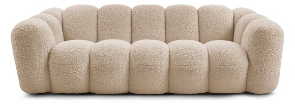 Svetlohnedá pohovka z textílie buklé 232 cm Hippolyte – Bobochic Paris