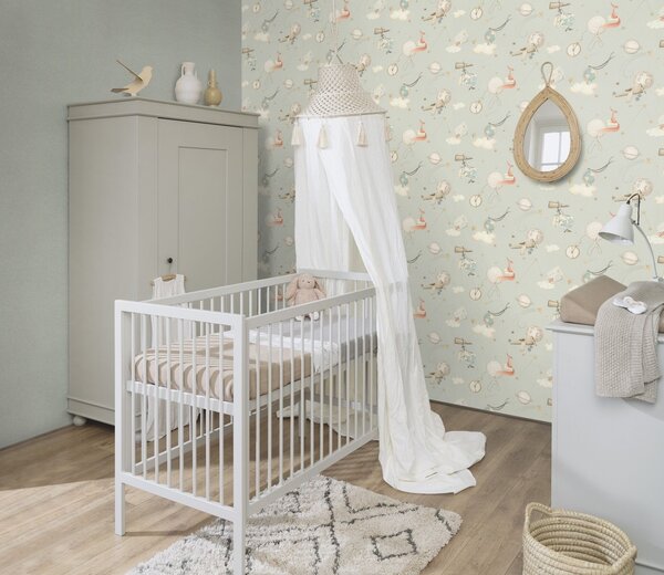 RASCH | Vliesová tapeta na stenu Kids World 2 302226 | 0,53 x 10,05 m | šedá, modrá