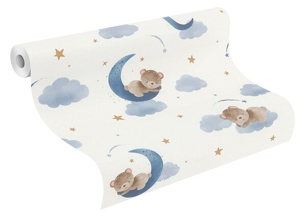RASCH | Vliesová tapeta na stenu Kids World 2 321005 | 0,53 x 10,05 m | biela