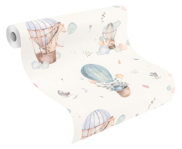 RASCH | Vliesová tapeta na stenu Kids World 2 300512 | 0,53 x 10,05 m | biela