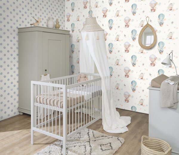 RASCH | Vliesová tapeta na stenu Kids World 2 300512 | 0,53 x 10,05 m | biela
