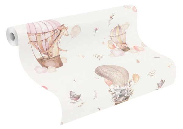 RASCH | Vliesová tapeta na stenu Kids World 2 300529 | 0,53 x 10,05 m | biela
