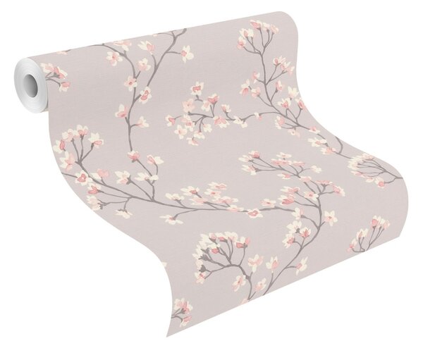 RASCH | Vliesová tapeta na stenu Beltesto 792713 | 0,53 x 10,05 m | šedá, fialová, biela, ružová, viacfarebná