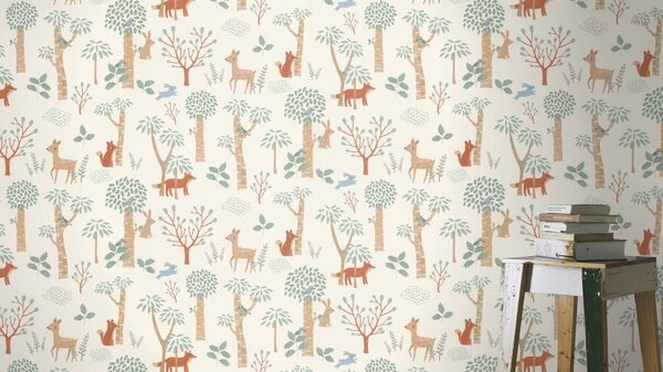 RASCH | Vliesová tapeta na stenu Kids World 2 302813 | 0,53 x 10,05 m | biela