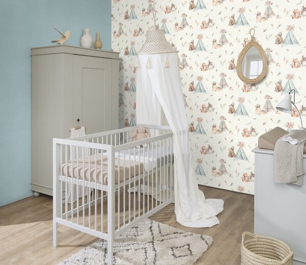 RASCH | Vliesová tapeta na stenu Kids World 2 252880 | 0,53 x 10,05 m | modrá