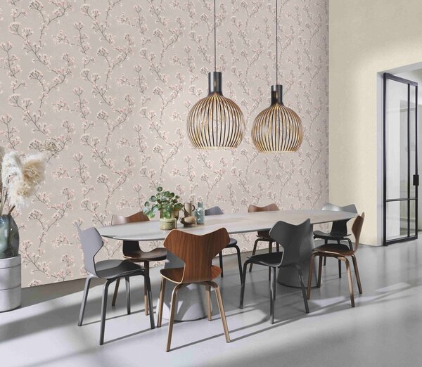 RASCH | Vliesová tapeta na stenu Beltesto 792713 | 0,53 x 10,05 m | šedá, fialová, biela, ružová, viacfarebná
