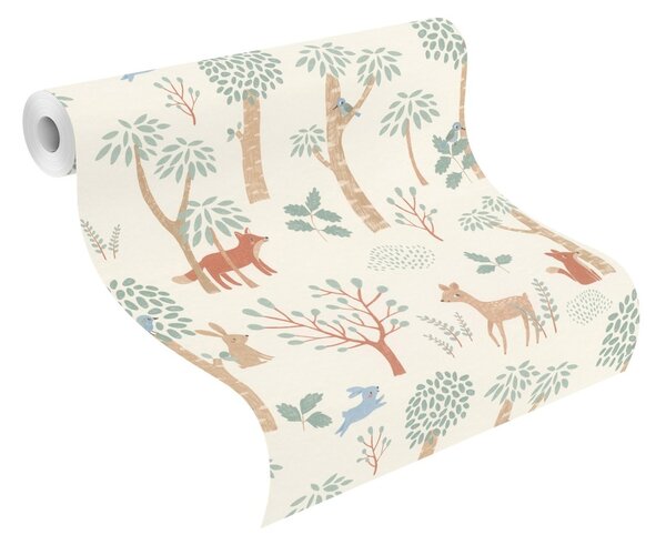RASCH | Vliesová tapeta na stenu Kids World 2 302813 | 0,53 x 10,05 m | biela