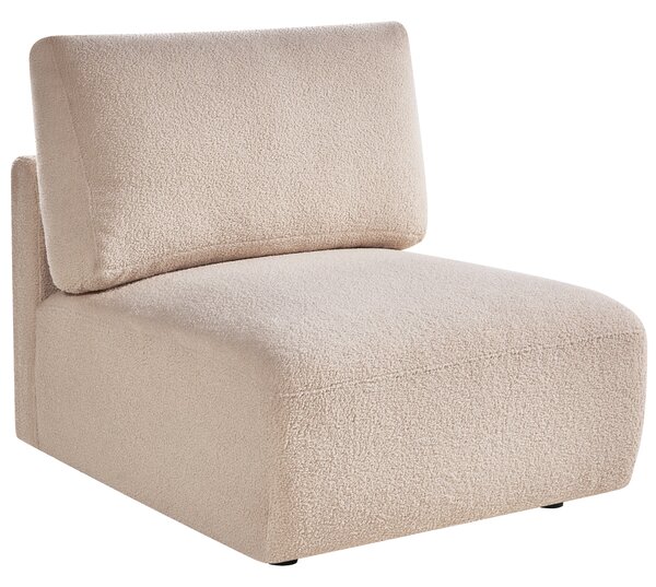 1-miestne modulárne kreslo béžové buklé čalúnenie moderný minimalistický štýl obývacia izba