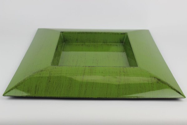 Zelený tanier štvorcového tvaru 40cm