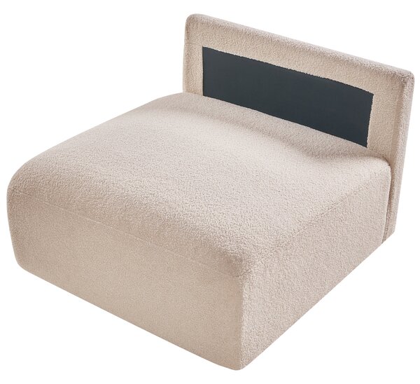 1-miestne modulárne kreslo béžové buklé čalúnenie moderný minimalistický štýl obývacia izba