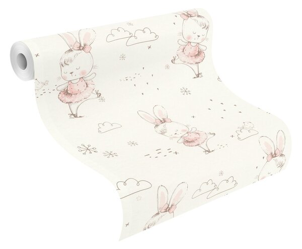 RASCH | Vliesová tapeta na stenu Kids World 2 301656 | 0,53 x 10,05 m | biela