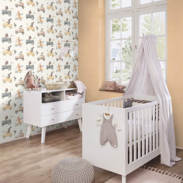 RASCH | Vliesová tapeta na stenu Kids World 2 252866 | 0,53 x 10,05 m | hnedá