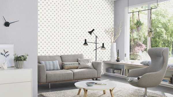 RASCH | Vliesová tapeta na stenu Kids World 2 252842 | 0,53 x 10,05 m | šedá, modrá