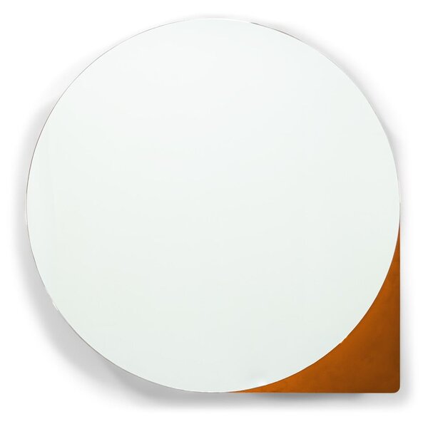 Kovová závesná/so zrkadlom kúpeľňová skrinka v terakotovej farbe 55x55 cm Sonnet – Spinder Design