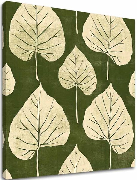 Obraz na plátne Zelené Listy - Botanický Motív - 70x70cm